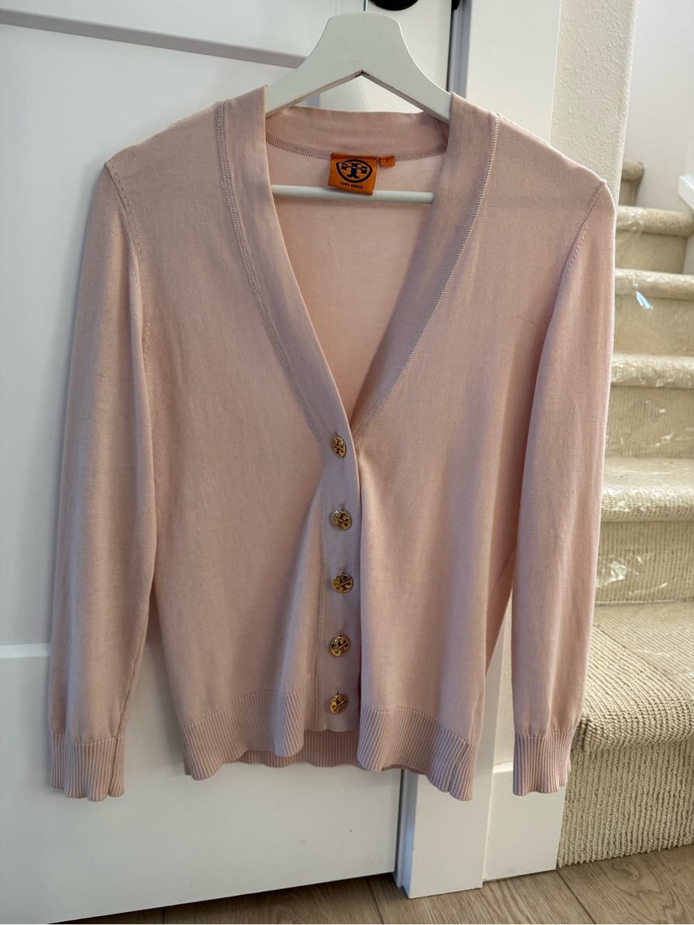 Tory Burch Vintage Cardigan with gold logo buttons. Perfect condition. Small
